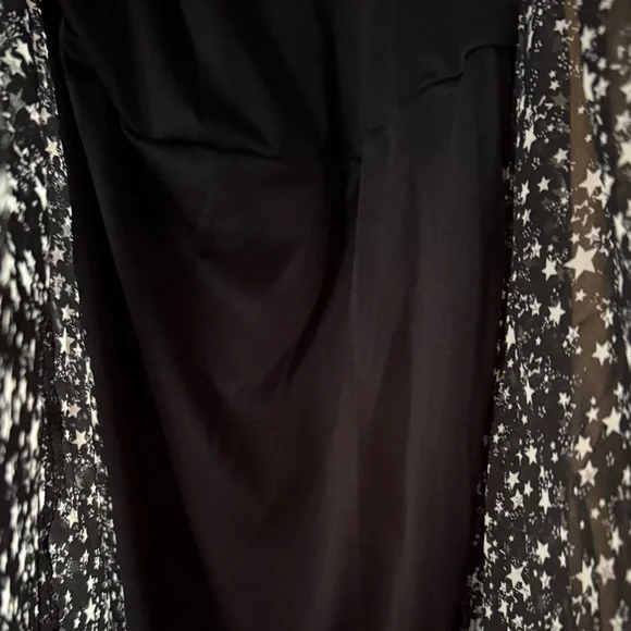 Torrid Black and White Starry Night Fully Lined Midi Dress - Picture 7 of 13